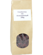 Cranberries mit Ananasdicksaft. 250g Tüte.